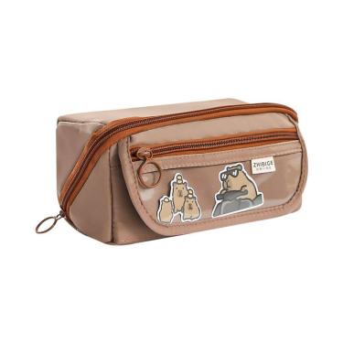 Imagem de Estojo de lápis Capybara transparente de grande capacidade