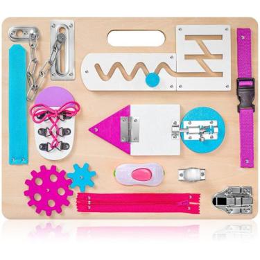 Imagem de Brinquedo de madeira Montessori Busy Board ABERLLS para crianças