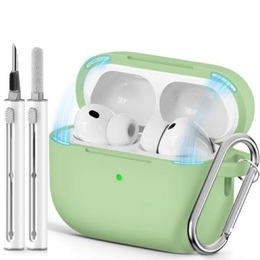 Imagem de Ljusmicker Capa para AirPod Pro 3 com trava magnética, capa protetora de silicone macio para Apple AirPods Pro 3ª geração com kit de limpeza, capa para AirPod Pro 3 com chaveiro para mulheres e homens