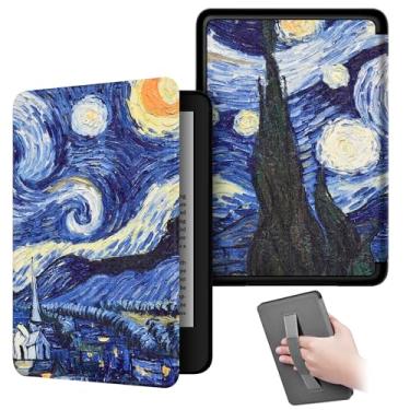 Imagem de Akacy Capa com padrão pintado com alça para Kindle 10ª geração 15.2 cm paperwhite (edição 2018), capa protetora leve para Kindle edição 2018 10ª geração e-reader (1)