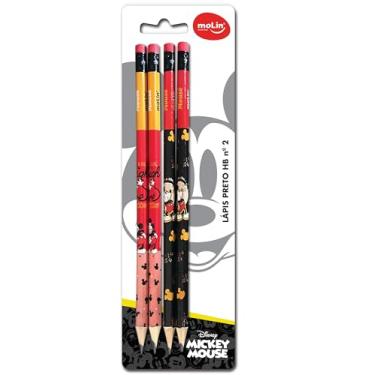 Imagem de LÁPIS PRETO MICKEY MOLIN - COM 04 UNIDADES