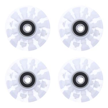 Imagem de 4pcs PU Roller Skate Wheels for Double-row Skates and Skateboards Wear-resistant Skating Accessories with High Performance Concrete and Asphalt Surfaces