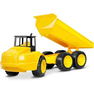 Imagem de Carrinho de Terra Caminhão Infantil de Brinquedo Trator de 37cm Articu