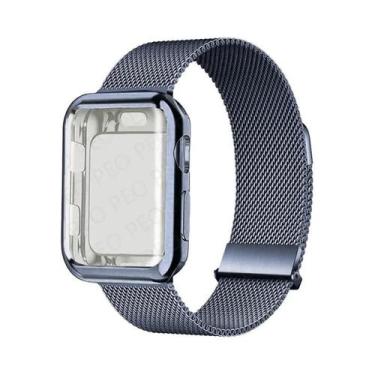 Imagem de Pulseira De Metal Com Fecho Magnético Para Apple Watch, 45mm 44mm 38mm