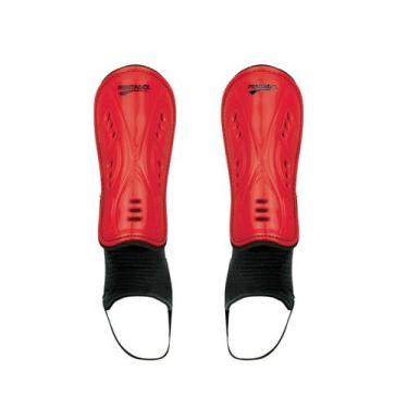 Imagem de Caneleira de Futebol Pentagol Baby Infantil com Tornozeleira, Vermelho