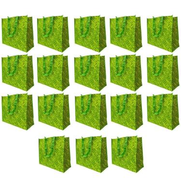 Imagem de Bolsa Ecobag Kit 18 Uni Sacola De Ombro Ecologica Retornavel Compras Mercado Dobravel