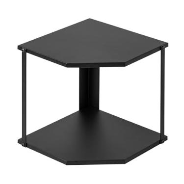 Imagem de LJHFUQHUHU Prateleira de armazenamento de canto de cozinha – organizador sob a pia, rack de panela para economizar espaço no armário. Prateleira de armário para bancada e despensa, design de várias