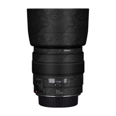 Imagem de EF 100 2 adesivo para lente de câmera revestimento protetor de corpo película protetora para Canon EF 100 mm F2 USM (onda preta)