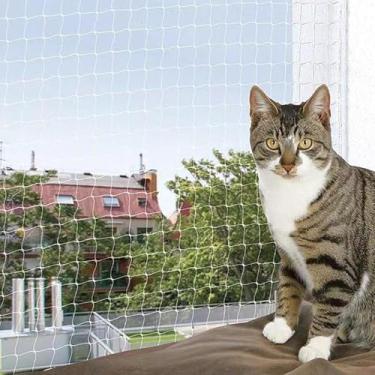 Imagem de Fxzqgnh Rede de Proteção para Gatos em Varandas, Multiuso, em Nylon, Anti-queda, para Animais de Estimação, Ideal para Corrimãos, Jardins, Apartamentos, Escad, 3m X 2m