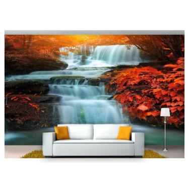 Imagem de Papel De Parede Cachoeira Natureza Outono 3D Nch120 - Você Decora