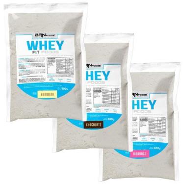 Imagem de Kit 3X Whey Fit Foods 500G - Brn Foods