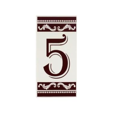 Imagem de Número De Casa Em Cerâmica Esmaltada Turquia (NUMERO 5)