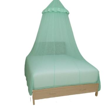 Imagem de Mosquiteiro de Teto Rendinha Casal, Queen e Solteiro com Elástico – Proteção Contra Mosquitos e Toque Decorativo(verde,Solteiro)