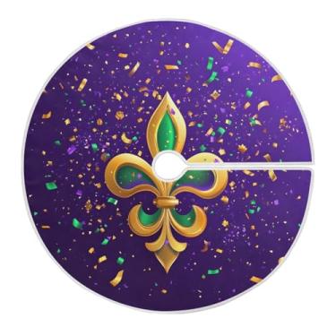 Imagem de Blueangle Saia de árvore de carnaval de 90 cm saia de poliéster macio para decoração de carnaval (282)