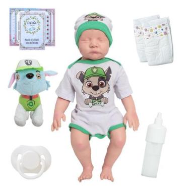 Imagem de Bebe Reborn Realista Masculino Enxoval Patrulha Canina - Cegonha Rebor
