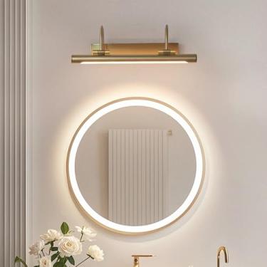 Imagem de Luz de Espelho LED Lâmpadas de Parede de Banheiro 270° Rotação Ângulo Ajustável Arandela Iluminação de Imagem Iluminação de Parede para Sala de Estar Quarto Banheiro Penteadeira (Luz Branca Dourada
