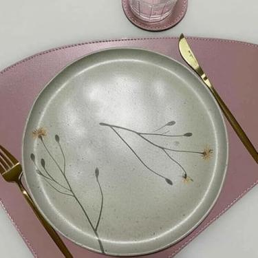 Imagem de Jogo Americano 6 Peças Sousplat de Mesa Sintético Dupla Face para Decoração da Mesa (ROSA/PRETO,JOGO COM 4 PEÇAS)