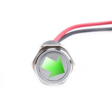 Imagem de Phefop Luz Indicadora LED 12V 14mm, Painel de Painel IP65 à Prova de água, Lâmpada de Sinalização de Nevoeiro para Carro, Motocicleta, Barco, van (fio de 20 cm) - Verde (Luz Verde)