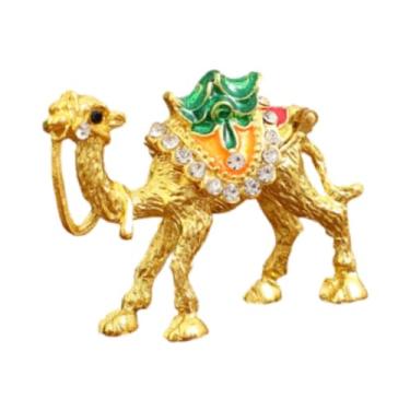 Imagem de Vaveren Porta-joias em formato de, organizador para anéis e brincos, porta-objetos de metal para decoração de casa, Amarelo