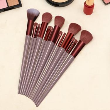 Imagem de Conjunto de 13 pincéis de maquiagem, kit de maquiagem, corretivos de base em pó, sombra, blush, kit de pincéis de maquiagem