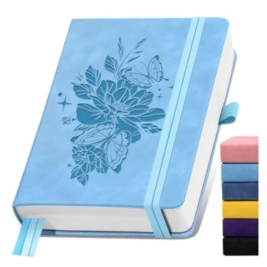 Imagem de Caderno de diário forrado com 365 páginas, diários de couro A4 para escrever mulheres e homens, caderno de capa dura com papel grosso de 100 g/m2, caderno diário para viagens, trabalho, escola,