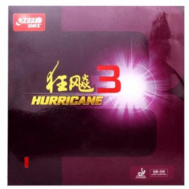 Imagem de BestParts Folha de borracha para tênis de mesa DHS Hurricane 3, borracha de pingue-pongue DHS, espessura 2,2 mm/dureza 40 graus, vermelho ou preto (vermelho)