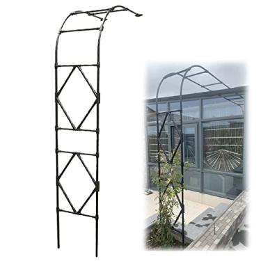 Imagem de Meio lado jardim 240 cm caminho rosa de aço para caminhos de porta entradas treliça pérgola