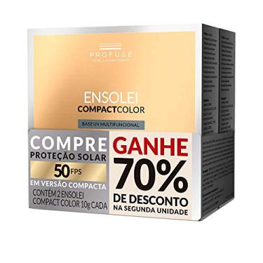 Imagem de Protetor Solar Ensolei Profuse Compact Color Bege FPS 50 10g + Segunda Unidade