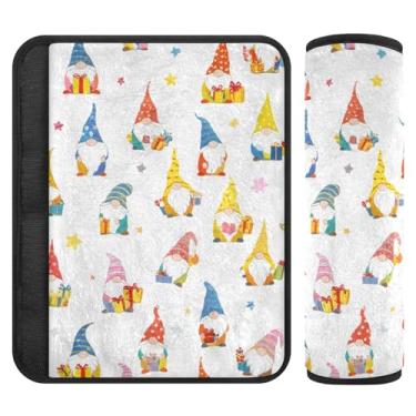 Imagem de Burbuja Capa para cinto de segurança de carro Gnomos, protetor de cinto de segurança macio confortável para alça de ombro de assento, 1 par pequeno