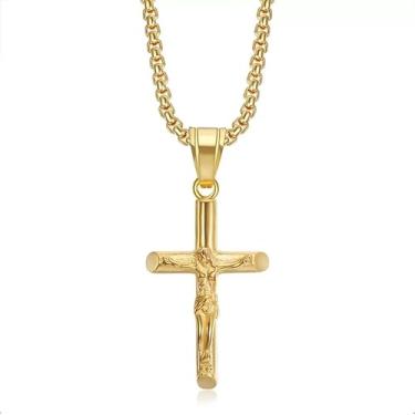 Imagem de StyleJella requintados colares de cruz de aço inoxidável, uma mistura perfeita de estilo gótico e fé cristã, adequado para homens e mulheres, acessórios modernos, material hipoalergênico, opções para