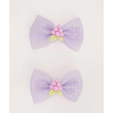 Imagem de Kit 2 Peças Presilhas De Cabelo Infantil Marisa-04248, UN, Lilás