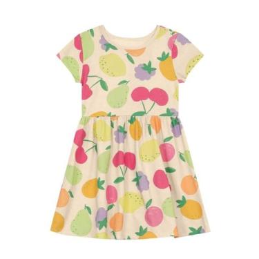 Imagem de Vestido infantil menina frutinhas Brandili -Natural, Natural, 6