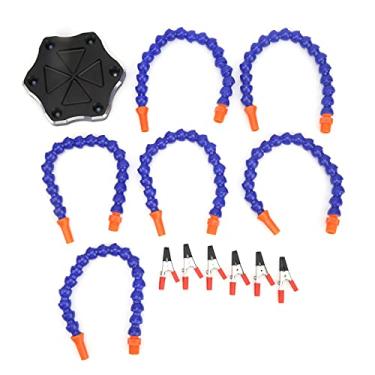 Imagem de Bancada de braço flexível Braçadeira de 6 braços Conjunto de mesa de soldagem de liga de alumínio Suporte de solda com 6 braços ajustáveis ​​para fabricação de joias de reparo