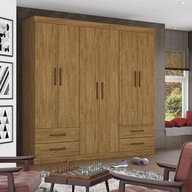 Imagem de Guarda Roupa Casal Lu 6 Portas 4 Gavetas Carioca Móveis