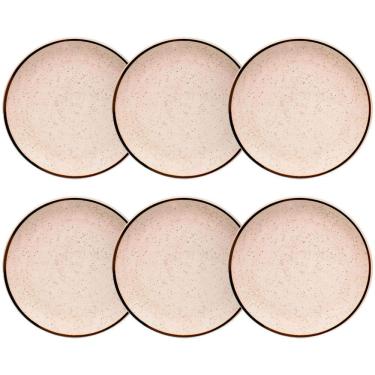 Imagem de Jogo de Pratos de Porcelana Sobremesa Brisa 18,5cm 6 peças - Oxford