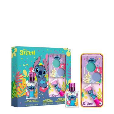 Imagem de Kit Disney Stitch Feminino - Edt 30ml + Lip Gloss 6ml + Paleta De Sombras