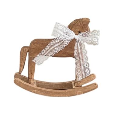 Imagem de XLWLLNJ Escultura de Cavalo de Balanço em Madeira, Decoração para Casa, Estatueta de Animal para Escritório, Sala de Estudos, Quarto, Armário, Presente de