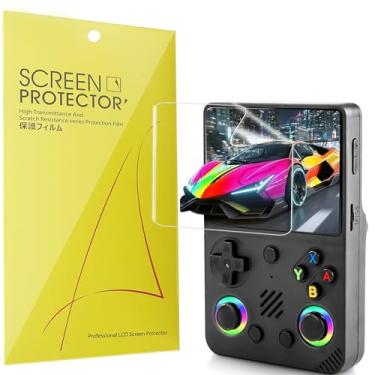 Imagem de Lamshaw Compatível com protetor de tela retrô RG36 PRO, [pacote com 6] Película transparente TPU de cobertura total compatível com console de jogos portátil RG36 Pro Retro (pacote com 6)