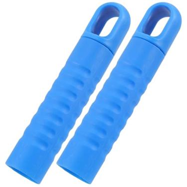 Imagem de MUCKLILY 2 peças de tampa de extremidade de cabo de esfregão luva de substituição para haste de esfregão luva de plástico antiderrapante para cabide para ferramentas de limpeza Vassoura compatível e