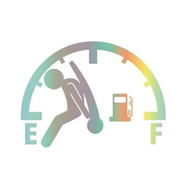 Imagem de Adesivo vazio com tampa de tanque de combustível divertido, adesivo vazio refletivo à prova d'água de alto consumo de gás/medidor de combustível, universal para carros, caminhões SUV (colorido)