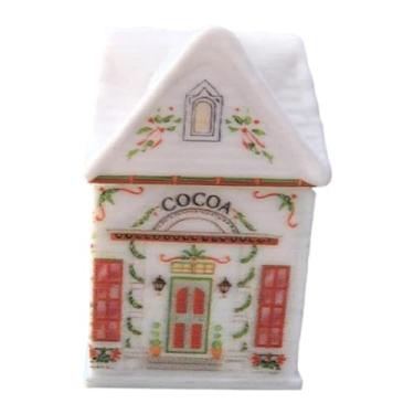 Imagem de WeiLaiKeQi Recipiente para temperos em formato de casa de Natal, decoração natalina portátil, peça central, pote de especiarias, garrafa para culinária, Style a