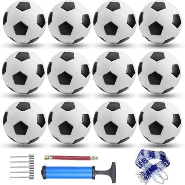 Imagem de DHYLRICHER Pacote com 12 bolas de futebol de Natal com agulhas de bomba – Bola de futebol tamanho oficial 3/4/5 para adolescentes e adultos, ideal para ambientes internos e externos, presentes de