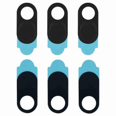 Imagem de Generic Tampa da Lente da Câmera Webcam Capa Adesivo para Proteção de Privacidade do Desktop Portátil 3pcs Simples de Usar para a Maioria Dos Smartphones, Tablets (Preto)