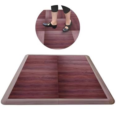 Imagem de Artan Balance Azulejos de pista de dança 2,1 x 1,6 m-12 azulejos interligados para balé, sapateado, jazz e dança irlandesa | Azulejos portáteis para piso de dança interior – Mogno