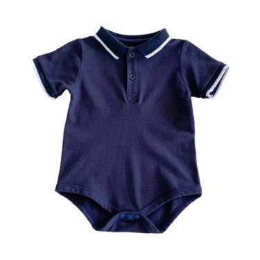 Imagem de Bodysuit para meninos verão, roupas estilo bebê, 0-24 meses - NONE, Az