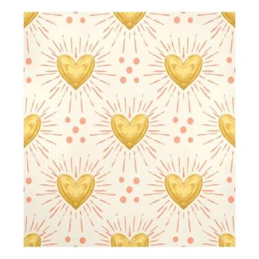 Imagem de Blueangle Capa de ímã de lava-louças coração amarelo dos namorados, decoração da capa da máquina de lavar louça, adesivos de eletrodomésticos, adesivos de eletrodomésticos, 58 cm C x 66 cm adesivo