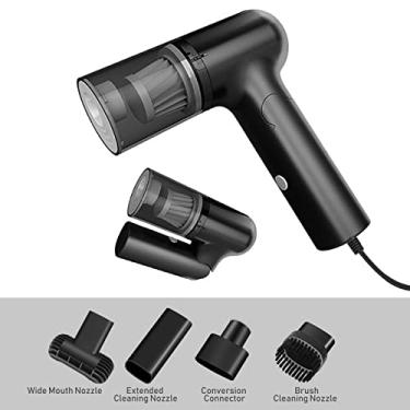 Imagem de Limpador portátil 6000Pa Sução 120W para limpeza de pêlos animais estimação areia casa escritório carro pequenas áreas