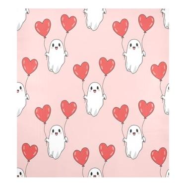 Imagem de Blueangle Balões fantasma dos namorados, capa magnética para lava-louças, decoração de capa frontal para lava-louças, adesivos de eletrodomésticos, adesivos de eletrodomésticos, 58 cm C x 66 cm