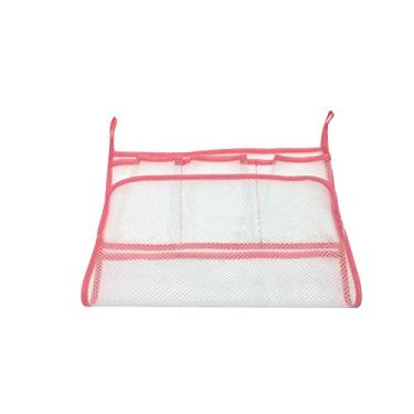 Imagem de Organizador de Sacola Malha para Brinquedos Banho Bebê Copa Sucção Rede Armazenamento Banheiro Organização Banheira Suporte Prático Lavável