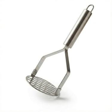 Imagem de Amassador de Batatas Premium em Aço Inoxidável, 26cm, Design Ergonômico, Próprio para Lava-Louças, Peso Leve, Manual, para Purês e Legumes